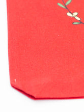 Cargar imagen en el visor de la galería, Tote bag rojo de algodón unicornio Aduchis orla blanca
