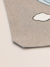 Cargar imagen en el visor de la galería, Tote bag gris de algodón unicornio Aduchis globo aerostático
