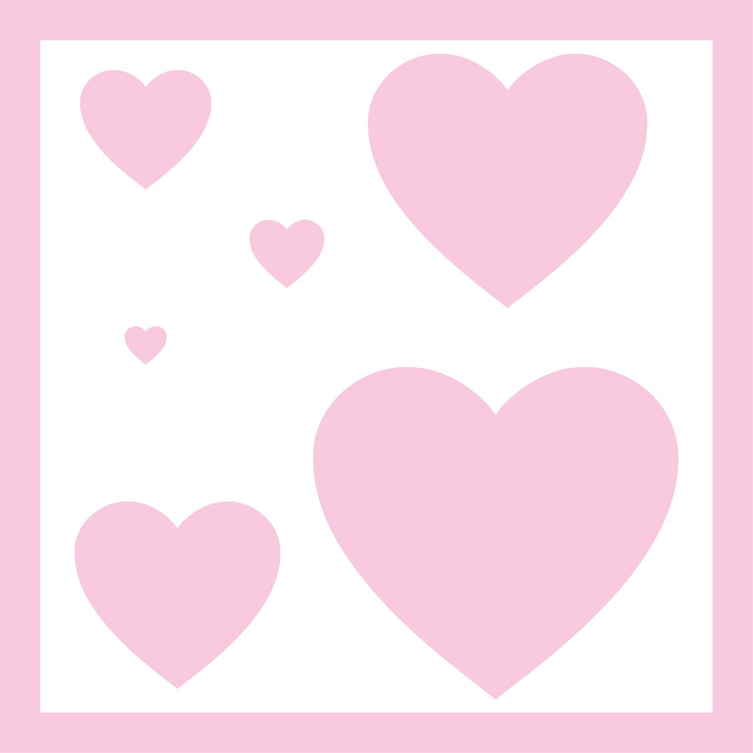 Stencil 6 corazones